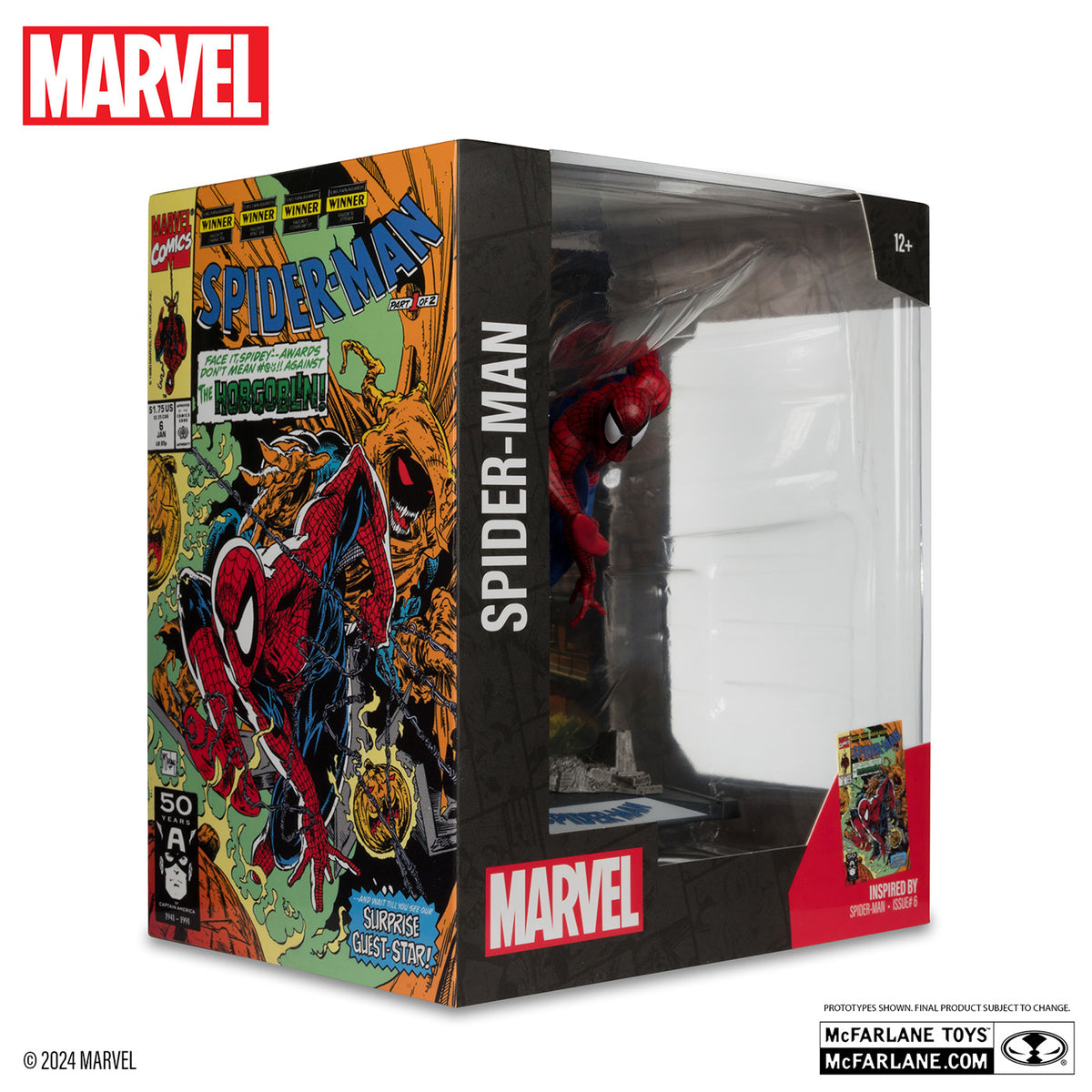 マクファーレン・トイズ マーベル シーン・フィギュア #001 スパイダーマン トッド・マクファーレン・トイズ スパイダーマン Vol.1 #6 1/10 スタチューフィギュア 未開封