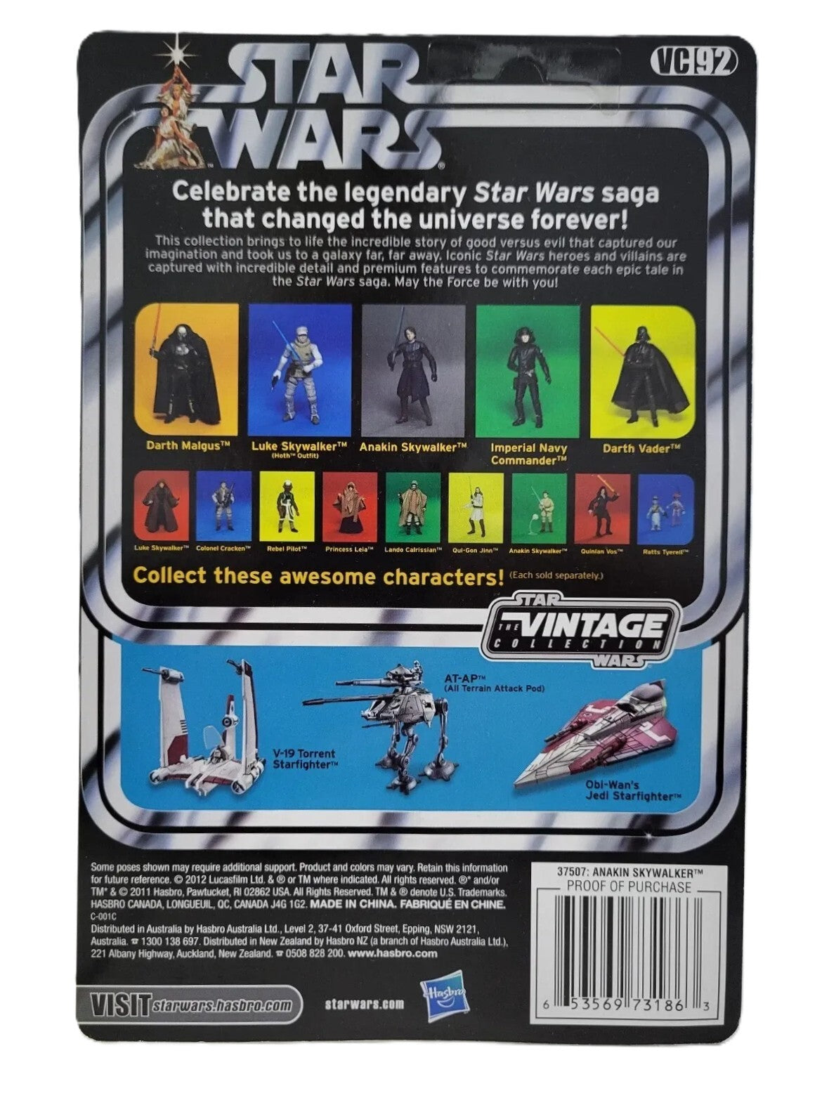 スター・ウォーズ VC 92 アナキン・スカイウォーカー [クローン・ウォーズ] ヴィンテージコレクション 3.75インチ アクションフィギュア 未開封＊2020A