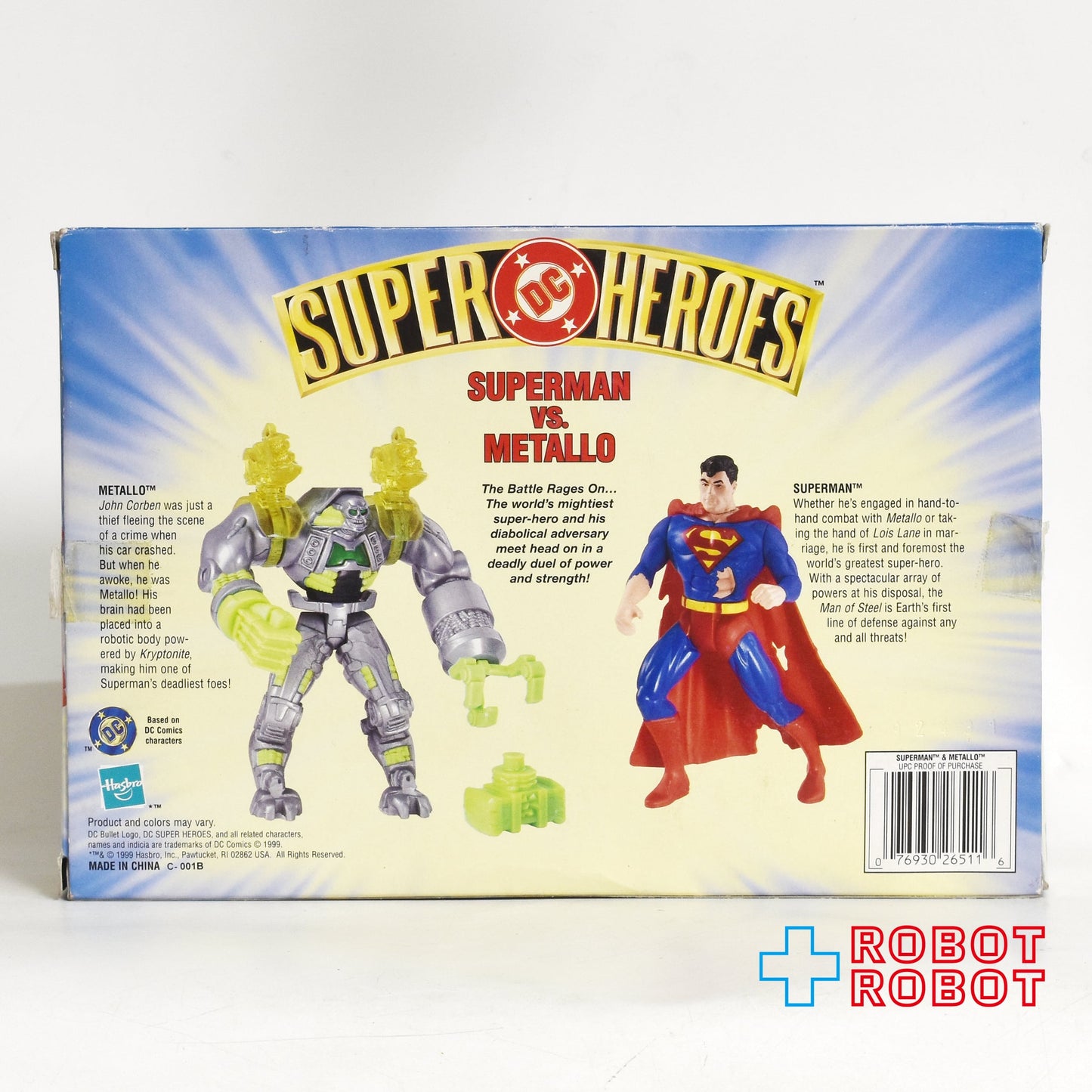 ハズブロ DC スーパーヒーローズ スーパーマン vs メタロ アクションフィギュア 開封箱入