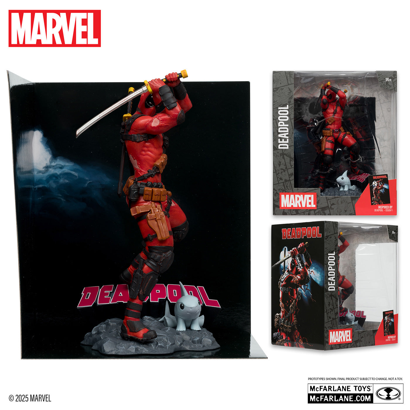 マクファーレン マーベル シーン・フィギュア #025 デッドプール マイク・デオダート / Deadpool Vol.6 #1 1/10 スタチューフィギュア 未開封