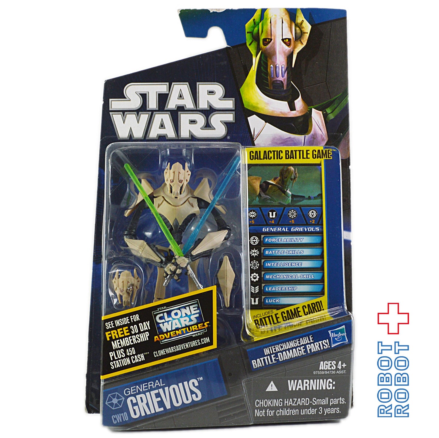 スター・ウォーズ CW2010 CW10 ジェネラル・グリーヴァス将軍 クローン・ウォーズ 3.75インチ アクションフィギュア US版 未開封