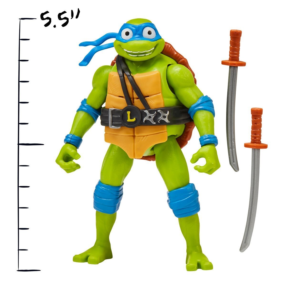 プレイメイツ タートルズ ミュータント・パニック！TMNTデラックス ニンジャ・シャウト レオナルド 5.5インチ サウンドフィギュア 未開封