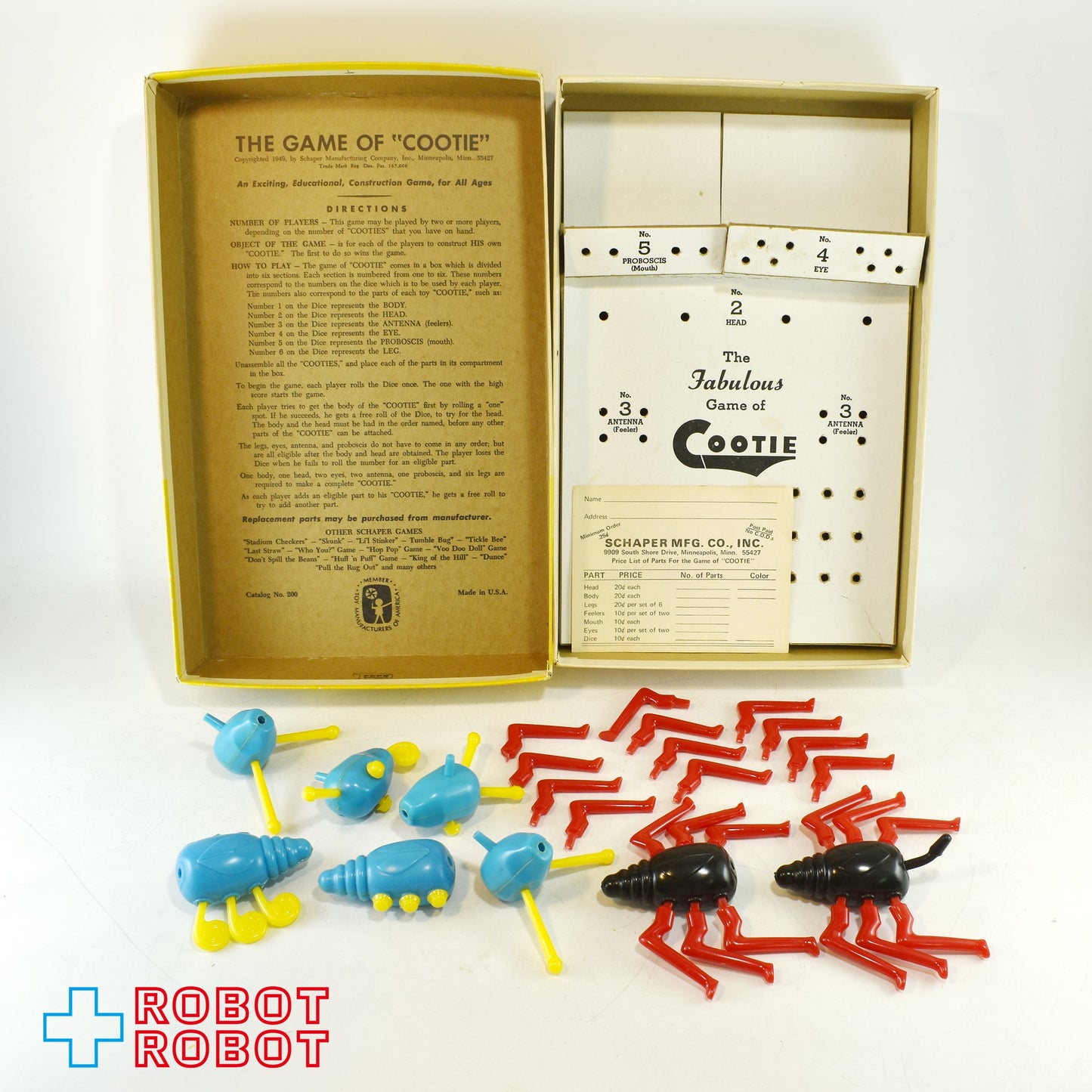 シャーパー社 クーティー 虫組立ゲーム フィギュア  箱付 1949