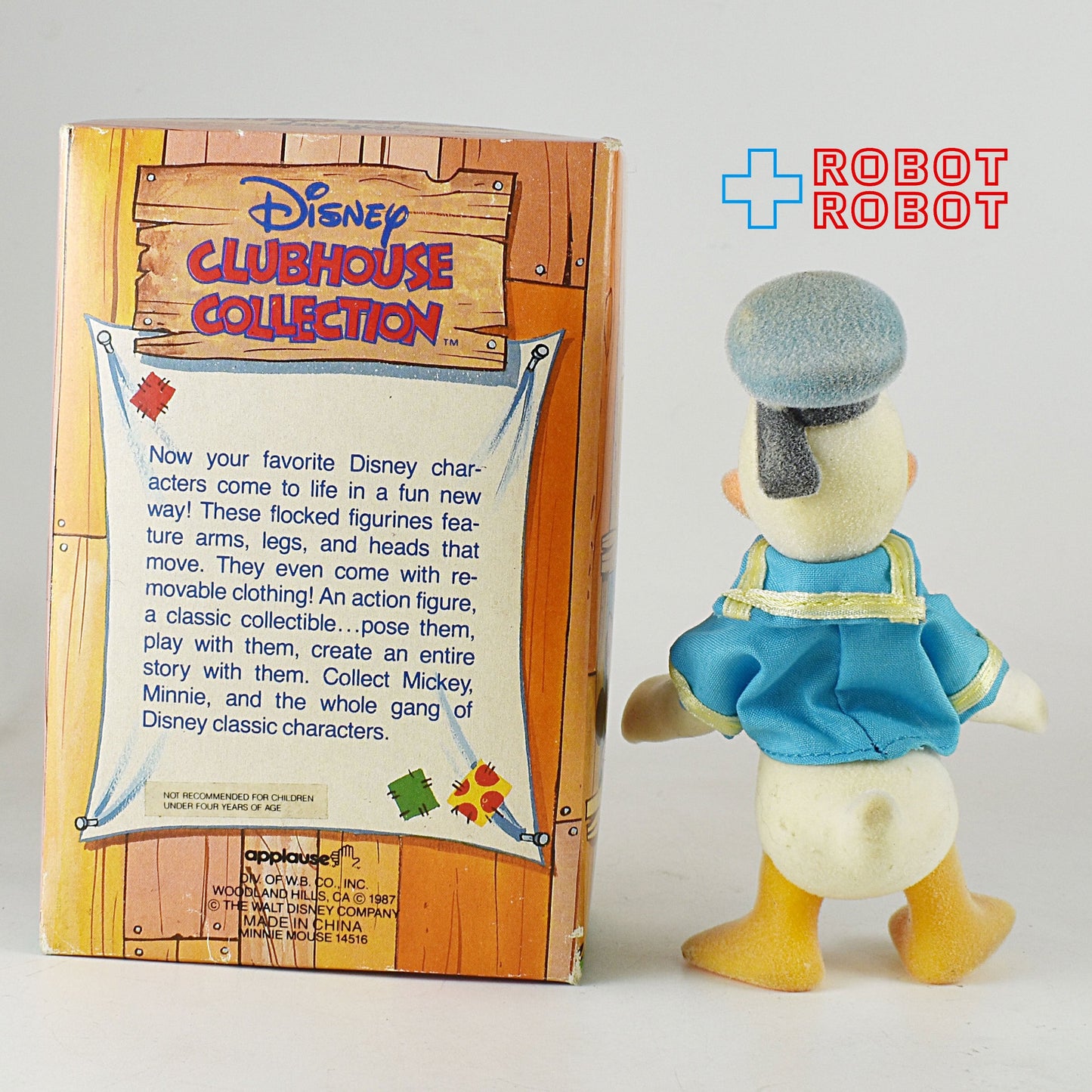 アプローズ ディズニー ドナルドダック クラブハウスコレクション フロッキービニールフィギュア 箱付 1987