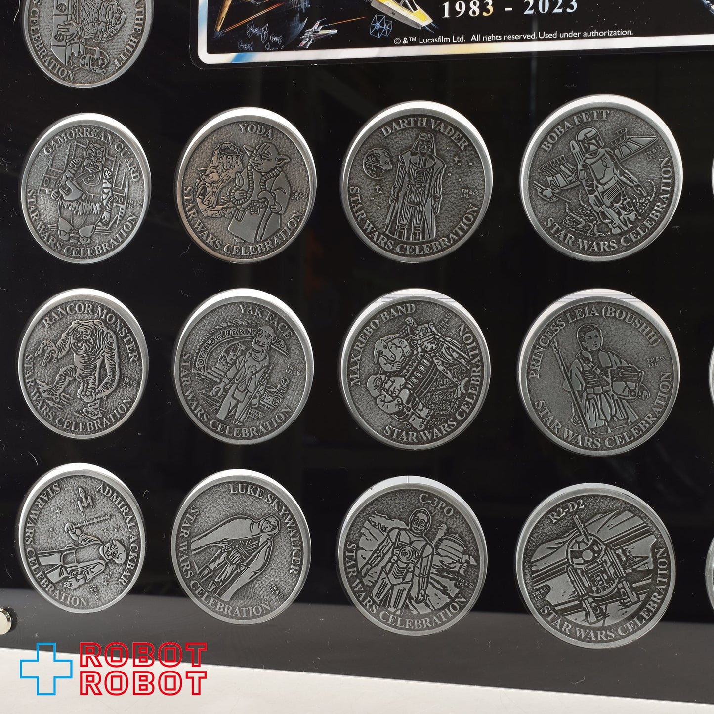 スター・ウォーズ ROTJ40周年 コイン 20種セット ディスプレイフレーム入 セレブレーション ヨーロッパ2023 コレクティングトラック限定