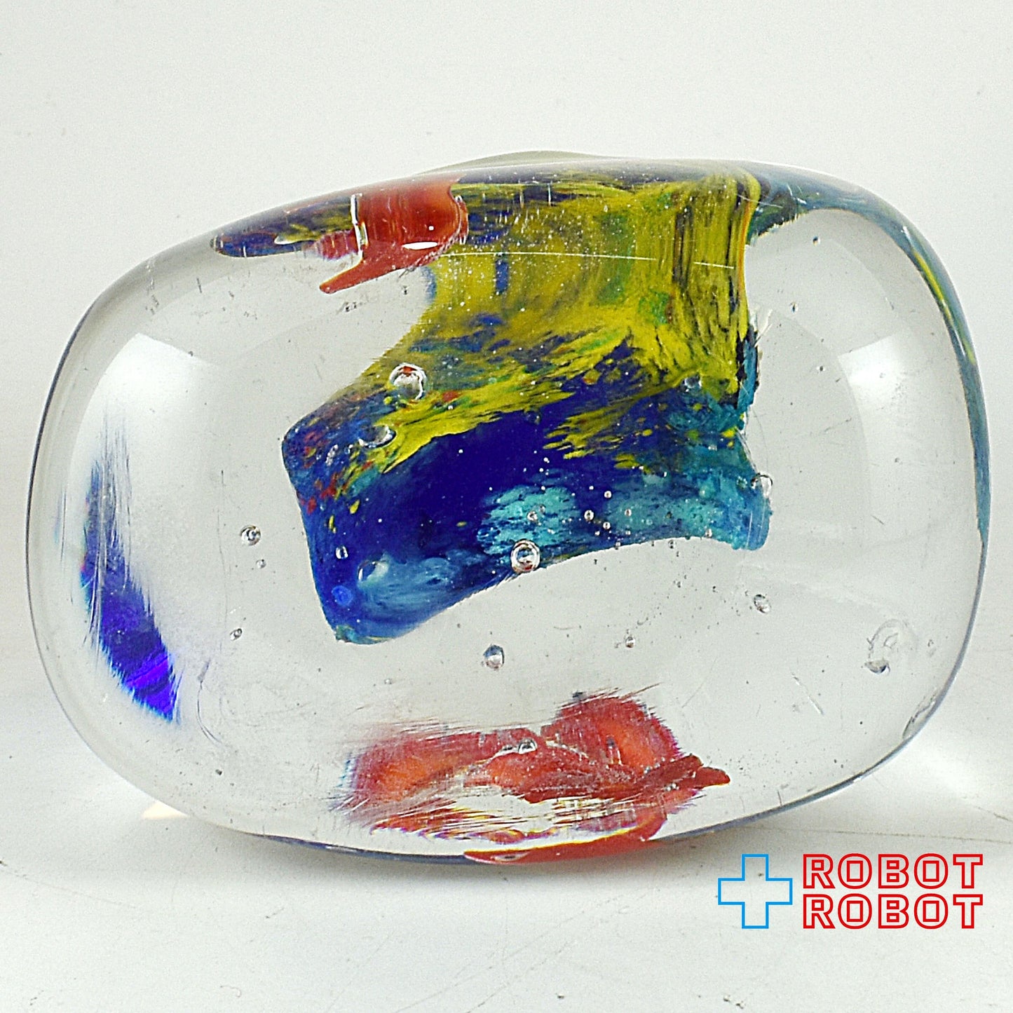 赤い熱帯魚 ガラス ペーパーウェイト