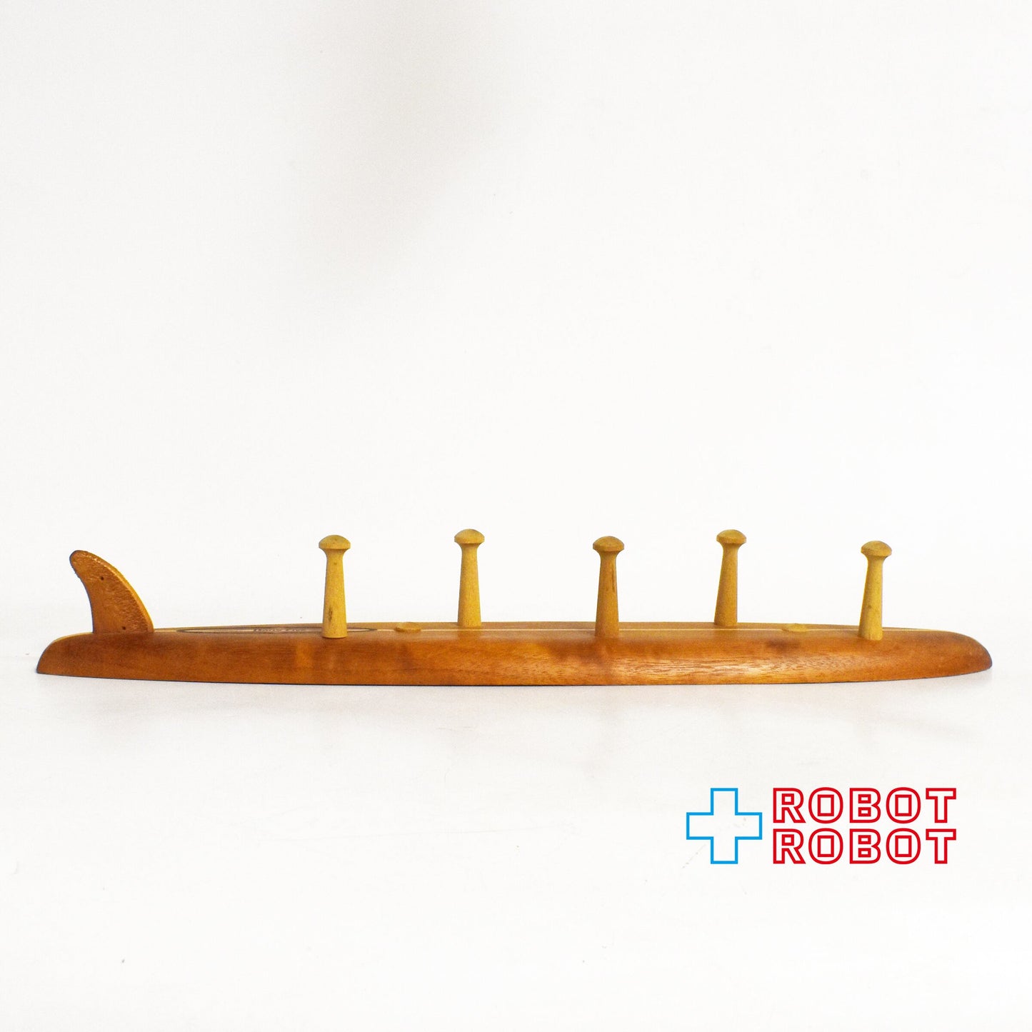 オースティン・ウッドワーク製 ハング・ファイブ サーフボード型 ハット/コート 木製ラック