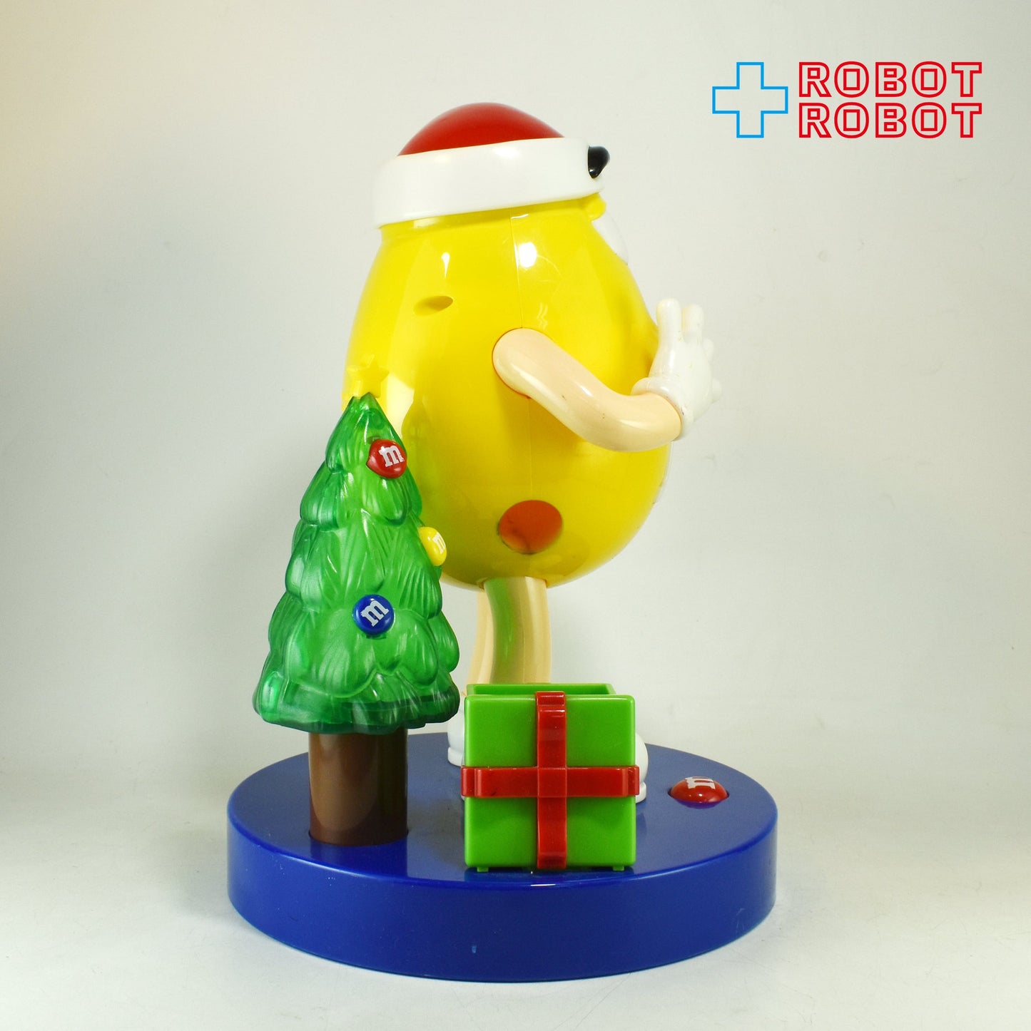 M&M's イエロー クリスマス ディスペンサー ライト＆ミュージック ツリー エムアンドエムズ 青色台