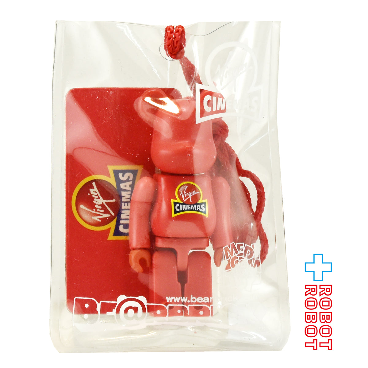 メディコム ベアブリック BE@RBRICK 100% 2001 ヴァージンシネマズ 赤 ストラップ付き 未開封 ４号店商品