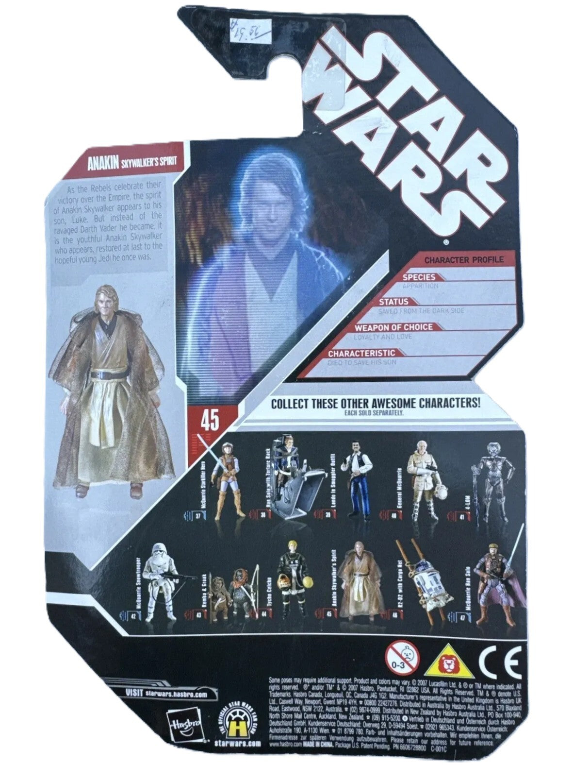 スター・ウォーズ 30th 2007-45 アナキン・スピリット アクションフィギュア MOC