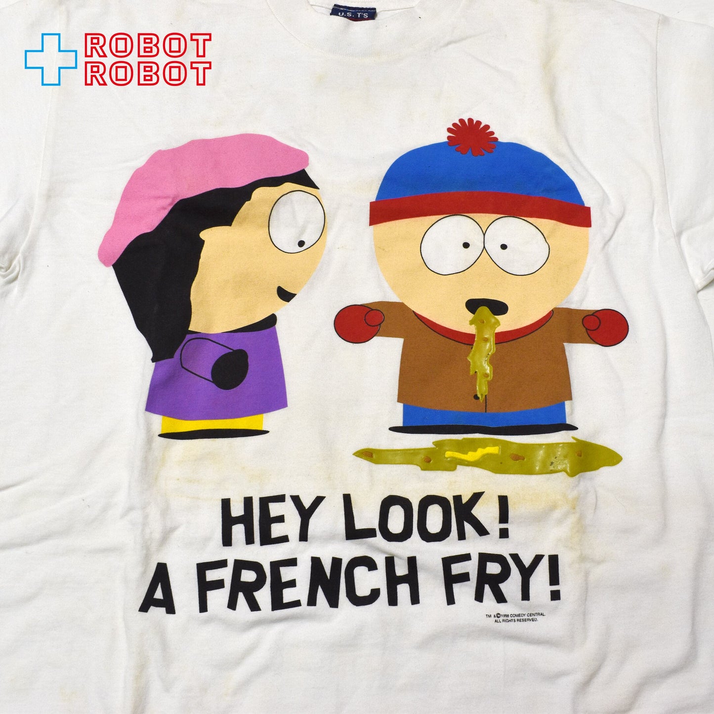 U.S.T'S 707 サウスパーク ウェンディ・テスタバーガーとウェンディ・テスタバーガー HEY LOOK! A FRENCH FRY! 1998 Tシャツ Mサイズ