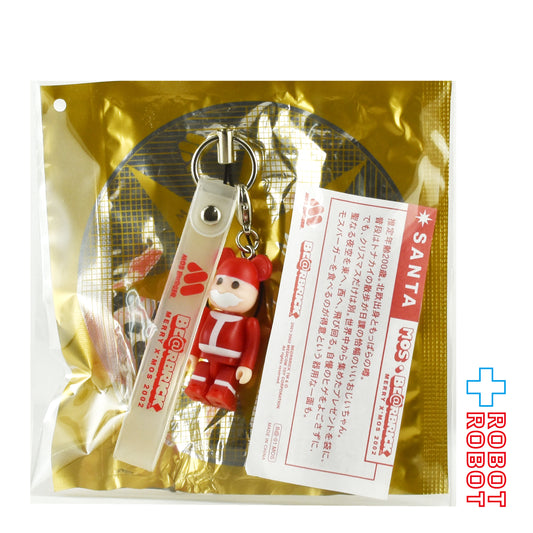 メディコム ベアブリック BE@RBRICK 50% 2002 クリスマス モスバーガー ストラップ サンタ ４号店商品