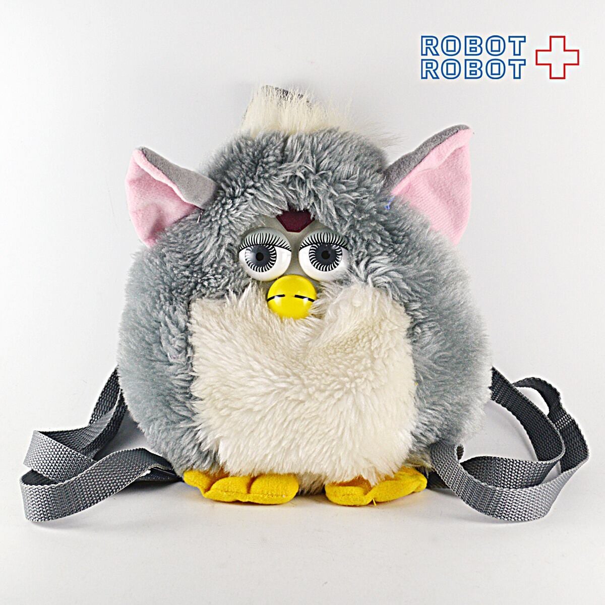 ファービー グレー x ホワイト バックパック リュック ぬいぐるみ人形