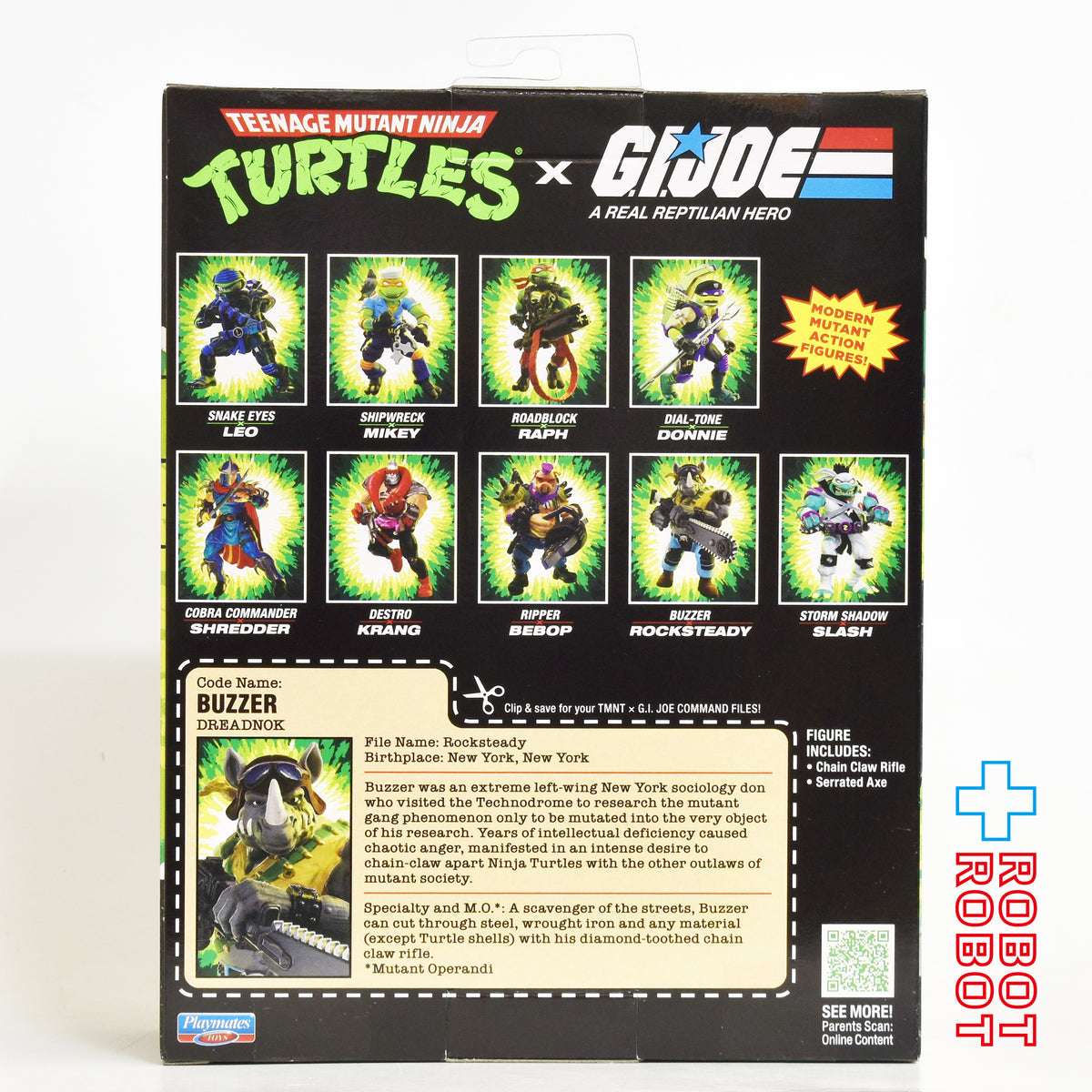 プレイメイツ ティーンエイジ・ミュータント・ニンジャ・タートルズ TMNT x G.I.ジョー ビーバップ as リッパー アクションフィギュア 未開封