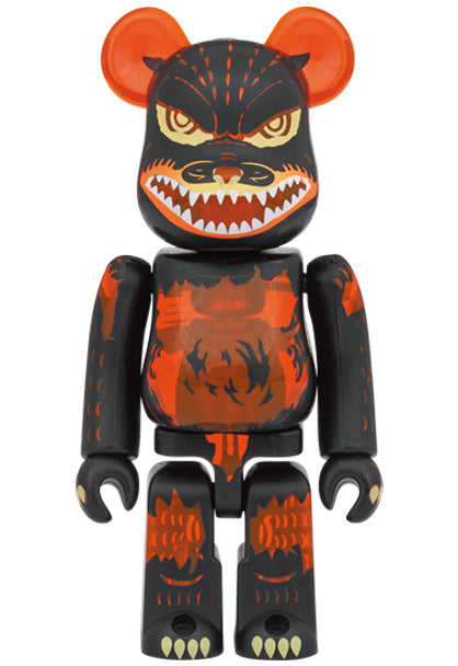 メディコム BE@RBRICK ベアブリック 100% & 400% ゴジラ vs デストロイア 版 ゴジラ クリアオレンジ Ver 未開封 ４号店商品