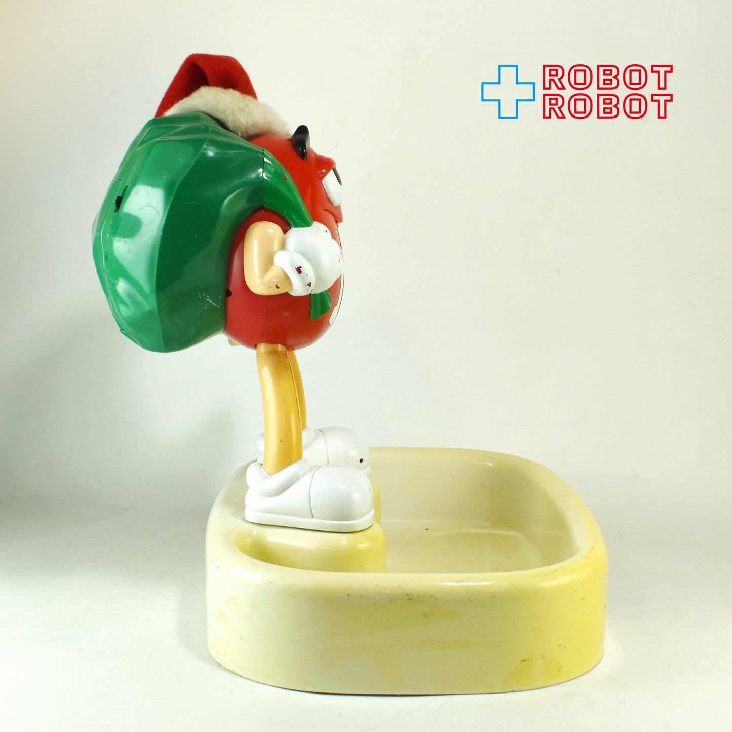 M&M's エムアンドエムズ レッド サンタ帽 トーキング アニメイテッド クリスマス キャンディー ディッシュ 白 紙タグ付き 本体のみ