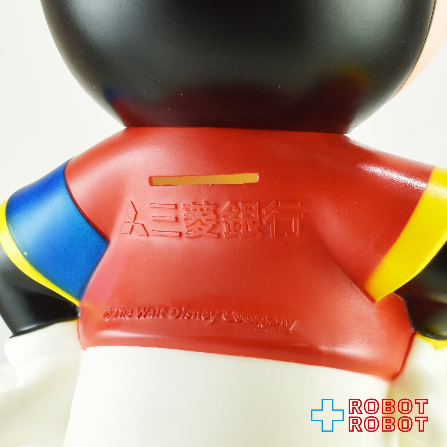 三菱銀行 ディズニー ミッキーマウス サッカー ソフビ貯金箱
