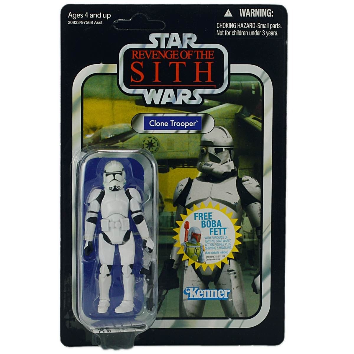 スター・ウォーズ VC 15 クローン・トルーパー [ROTS] ヴィンテージコレクション 3.75インチ アクションフィギュア 未開封 オファーステッカー/アンパンチド
