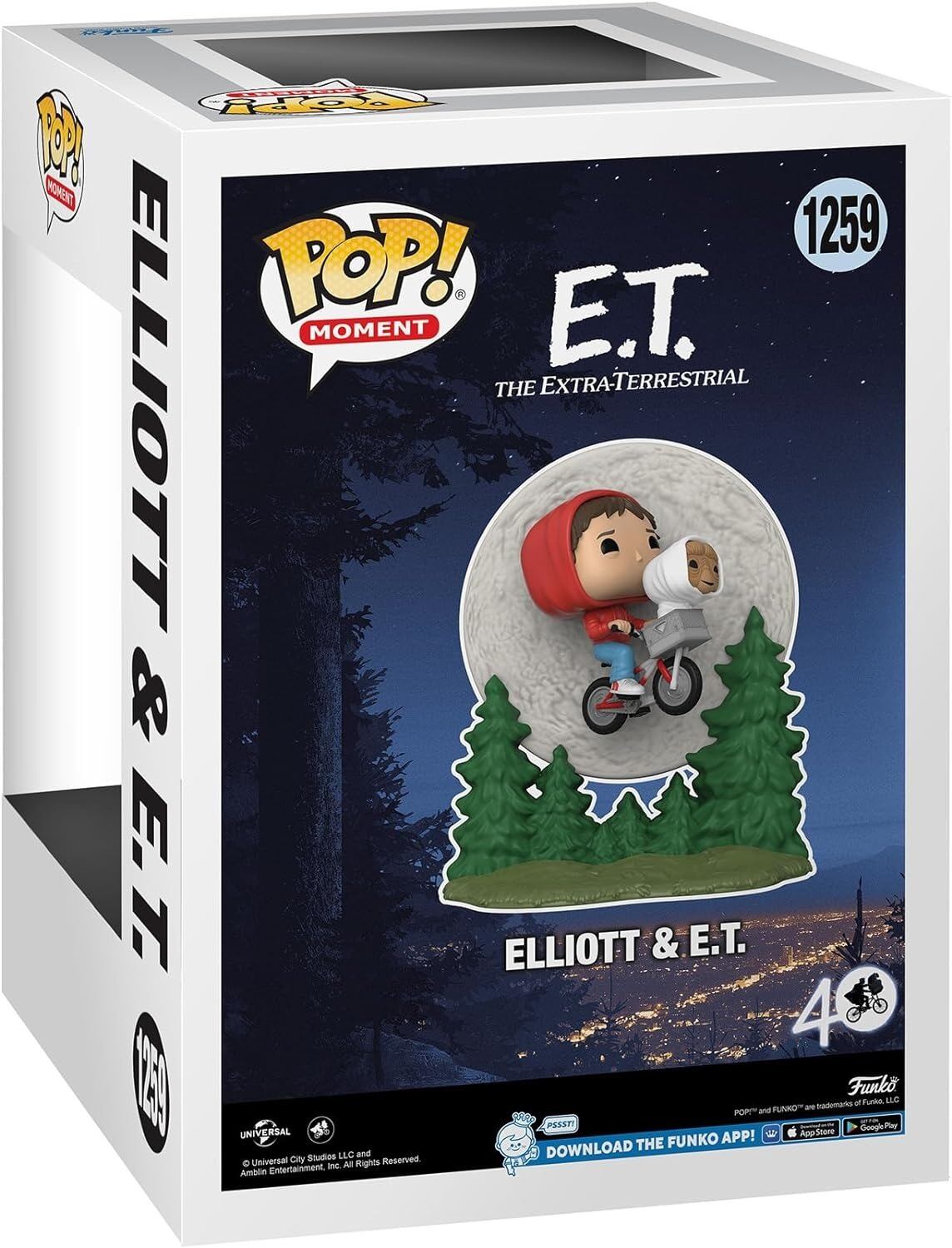 ファンコ POP! モーメント 1259 E.T. 40th エリオットとE.T. ビニールフィギュア 箱入未開封