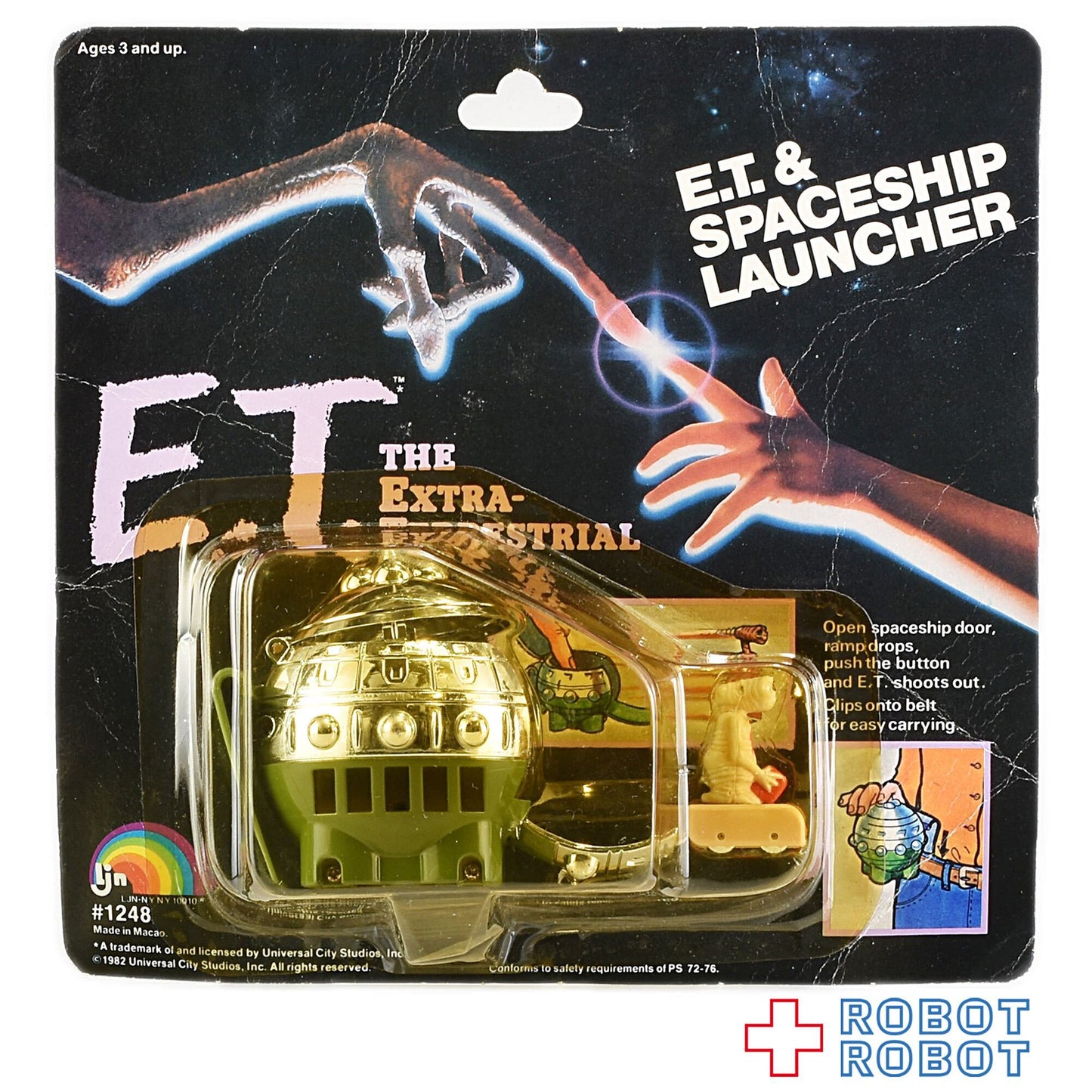 LJN E.T. & スペースシップ・ランチャー フィギュア 1982 未開封