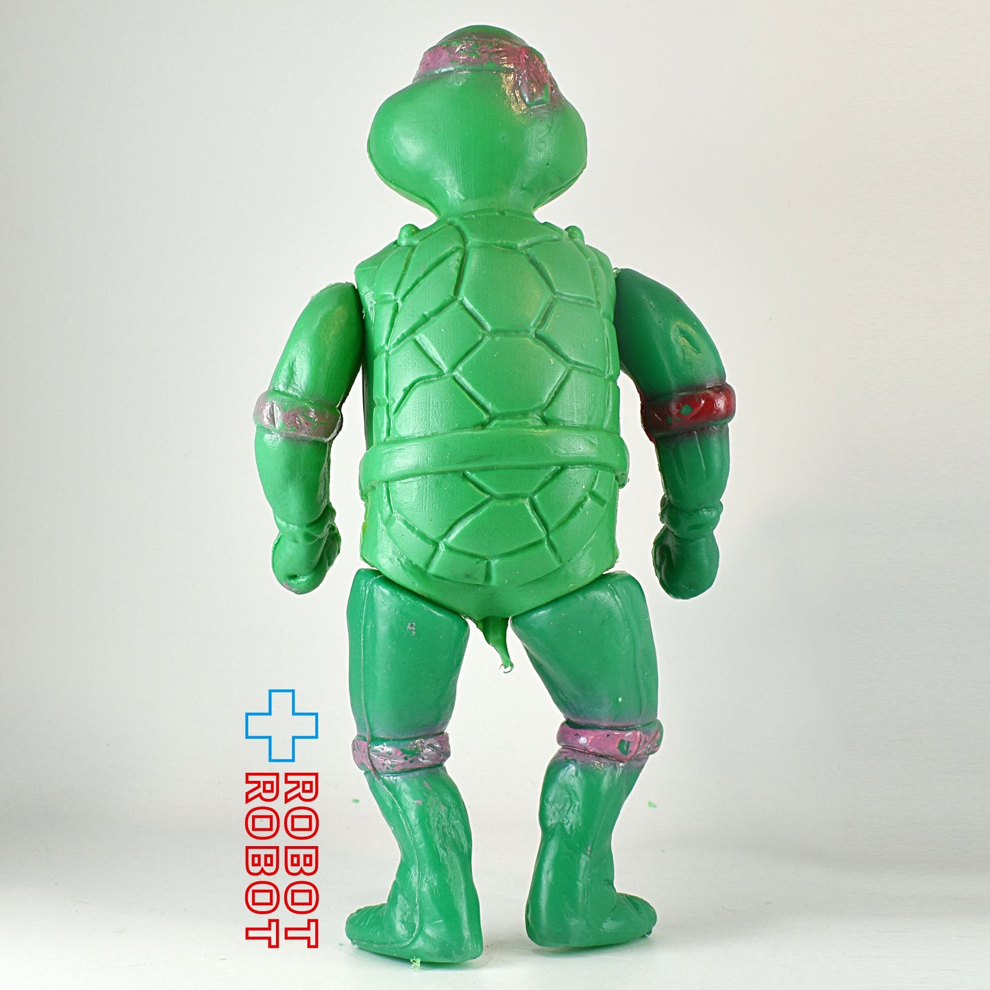 メキシコ製 タートルズ TMNT 水色ベルト ピンクマスク ポリ製アクションフィギュア