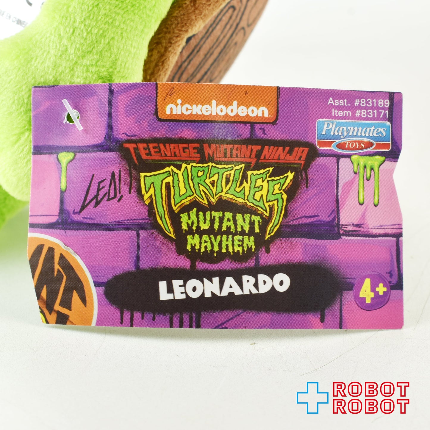 プレイメイツ タートルズ ミュータント・パニック！TMNT こどもタートル レオナルド ファニープラッシュ ぬいぐるみ人形