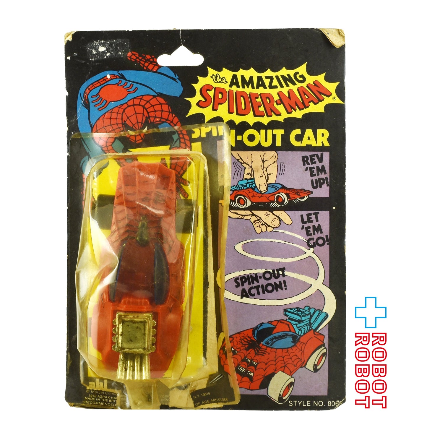 AHI マーベル スパイダーマン スピンアウトカー 1978年 香港 開封台紙付