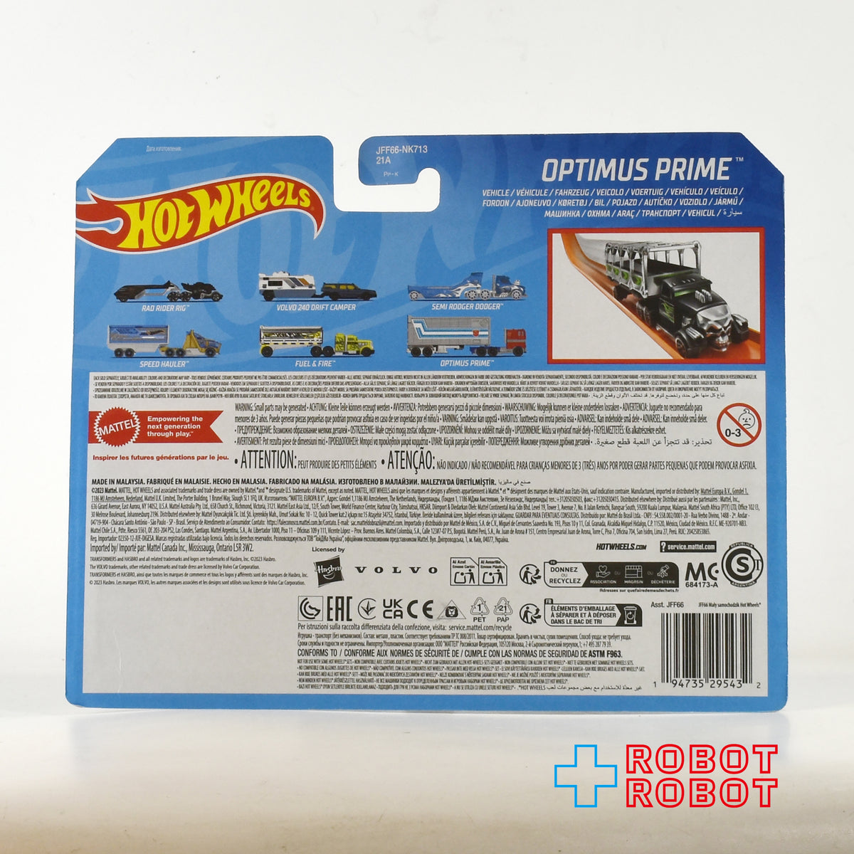 ホットウィール トラックフリート トランスフォーマー オプティマスプライム 1/64 ダイキャスト ミニカー 未開封