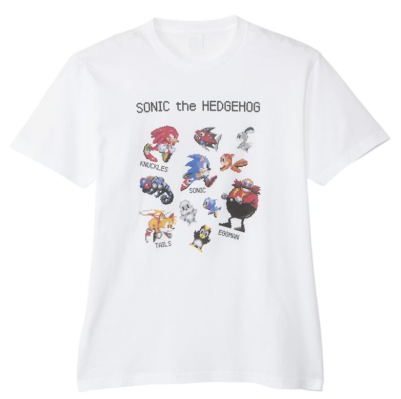 セガ ソニック・ザ・ヘッジホッグ 16bit キャラクタープリントTシャツ