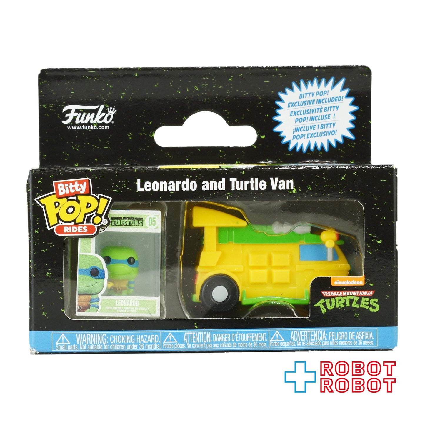 ファンコ  ビティ POP! ライド ティーンエイジ・ミュータント・ニンジャ・タートルズ レオナルド & タートルバン ミニフィギュア 箱入
