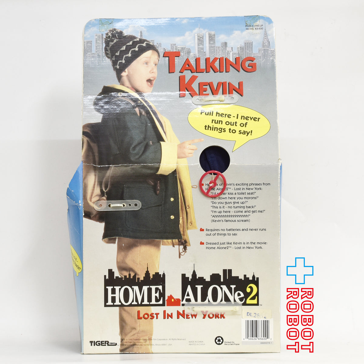 タイガートイズ ホームアローン2 ロスト・イン・ニューヨーク ケヴィン トーキングドール 1992 未開封