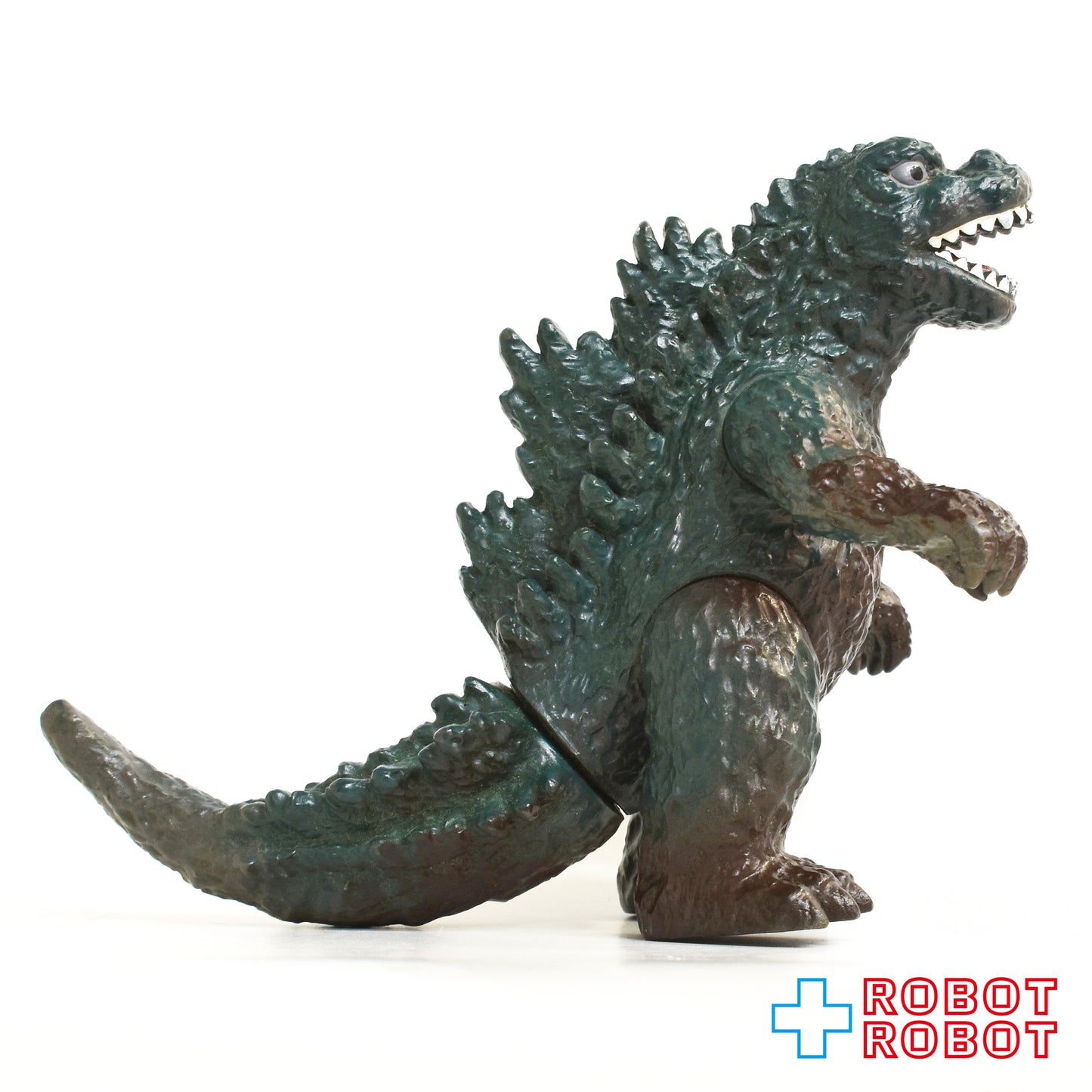 ポピー/マテル ゴジラギャング キングザウルス ゴジラ ソフビ 茶成型/グリーン 台湾製