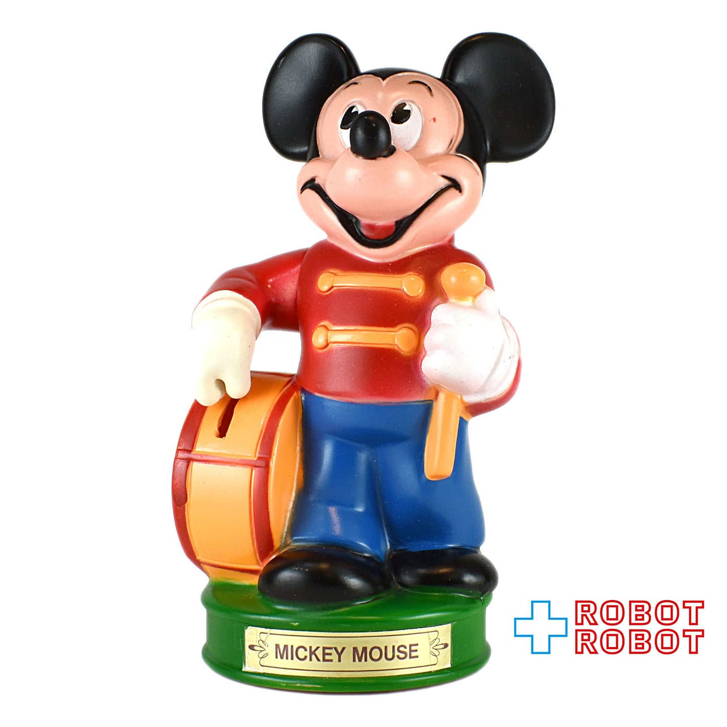 ディズニー ミッキーマウス w ドラム ソフビ貯金箱 アニマルトイズ