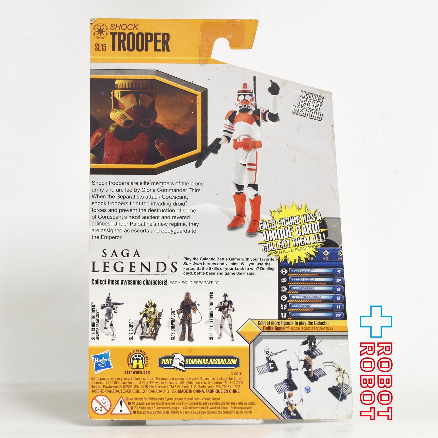 スター・ウォーズ SL2010 SL15 ショック・トルーパー (シークレットウェポンver) サーガ・レジェンズ 3.75インチ アクションフィギュア US版 未開封