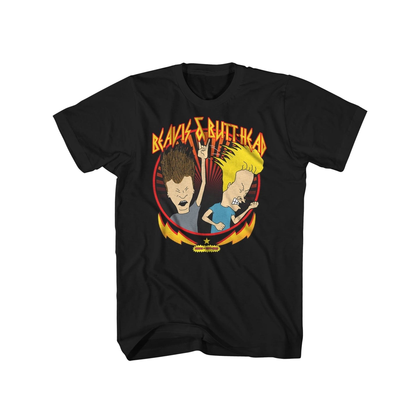 ビーバス・アンド・バットヘッド メタル Tシャツ ブラック