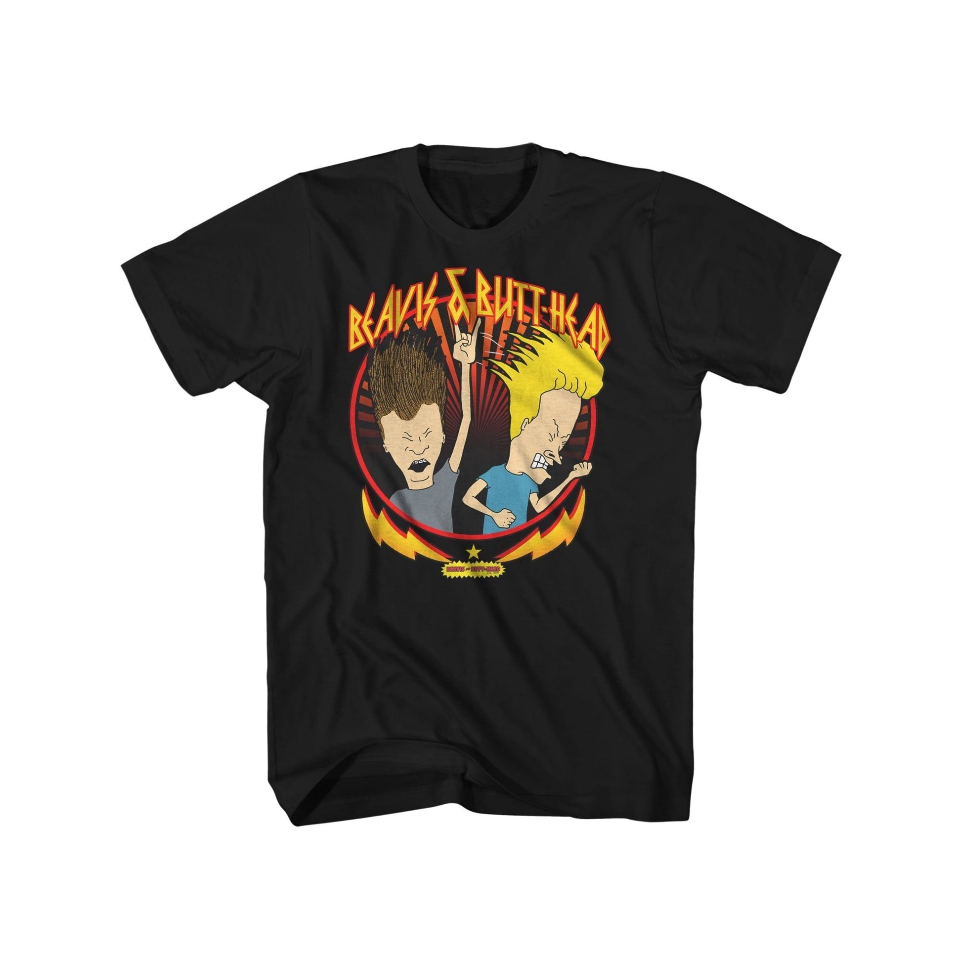 ビーバス・アンド・バットヘッド メタル Tシャツ ブラック