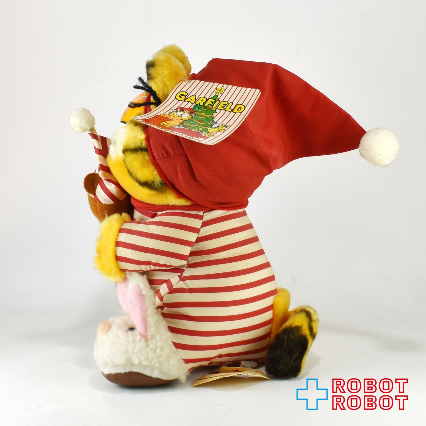 Dakin ガーフィールド ぬいぐるみ しましまパジャマ w/ テディベア 紙タグ付き 1981
