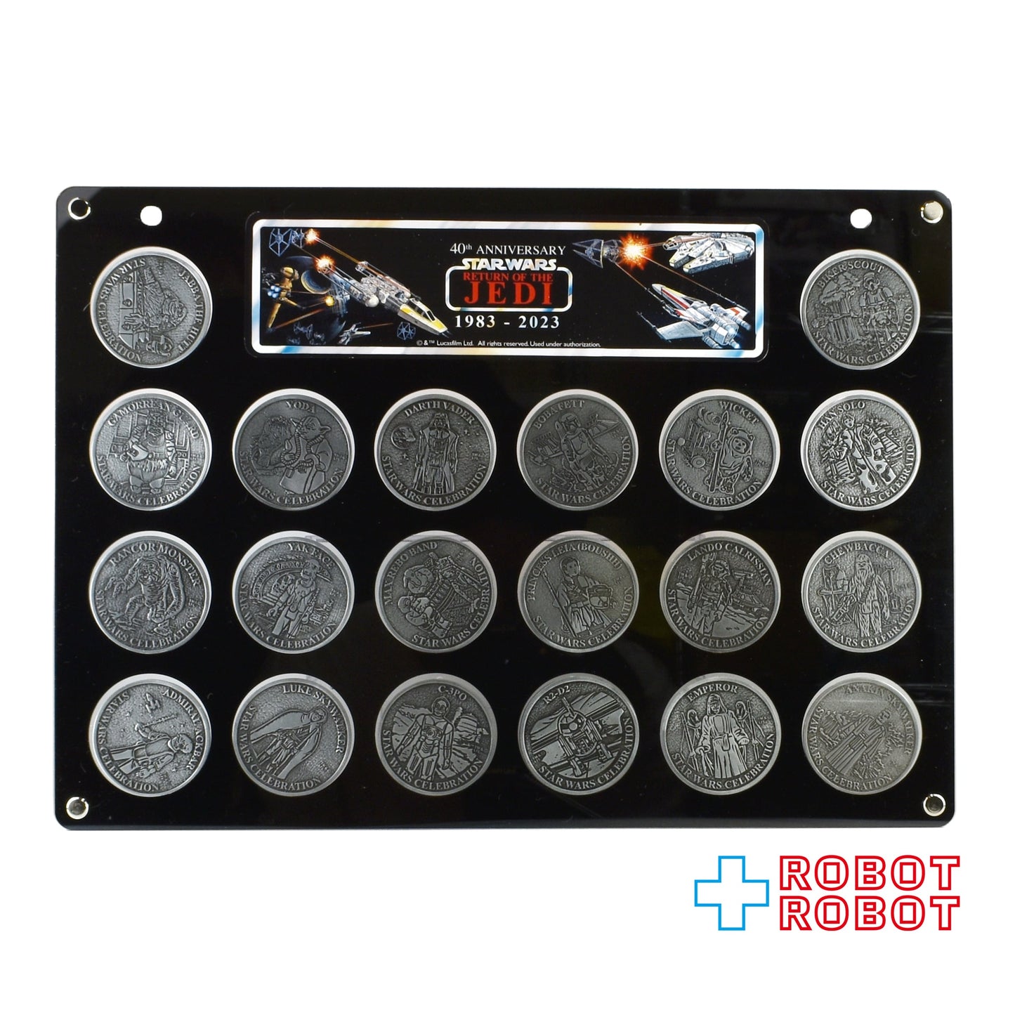 スター・ウォーズ ROTJ40周年 コイン 20種セット ディスプレイフレーム入 セレブレーション ヨーロッパ2023 コレクティングトラック限定