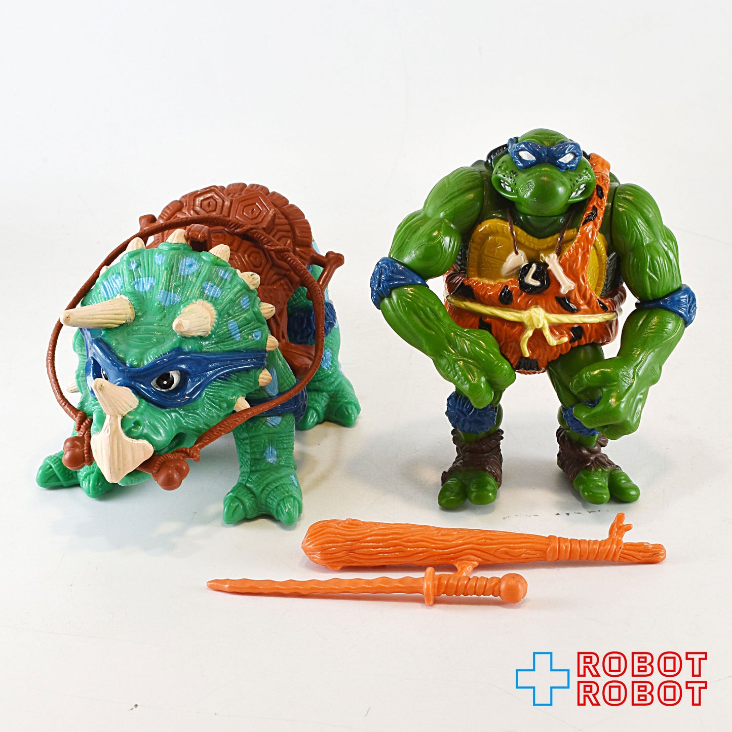 プレイメイツ ティーンエイジ・ミュータント・ニンジャ・タートルズ TMNT レオと恐竜ディンギー・ディノ アクションフィギュア ルース完品