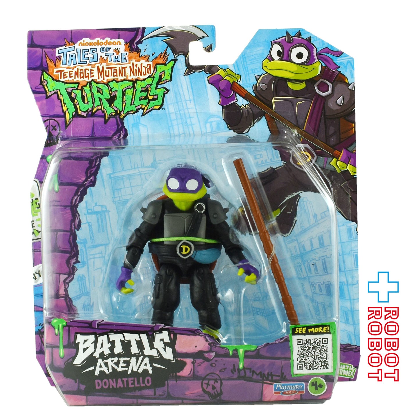 プレイメイツ テイルズ・オブ・ティーンエイジ・ミュータント・ニンジャ・タートルズ  バトル・アリーナ ドナテロ 4.5インチ ベーシックフィギュア 未開封