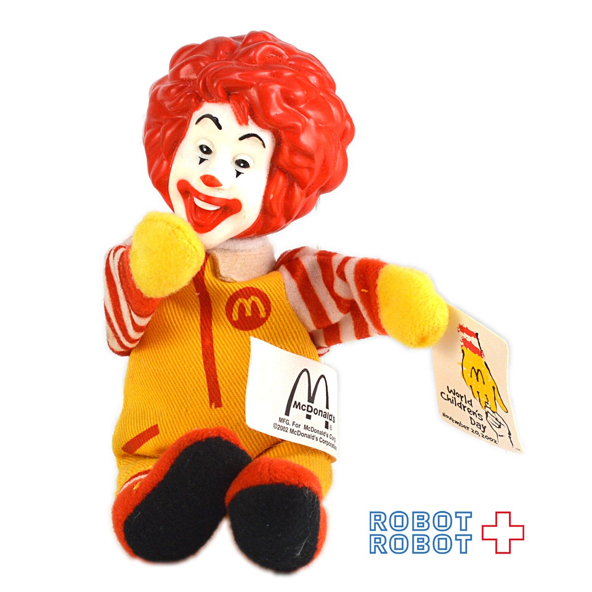 マクドナルド ロナルド ミニプラッシュ指人形 ワールドチルドレンズデイ ハッピーミールトイ 2002 紙タグ付