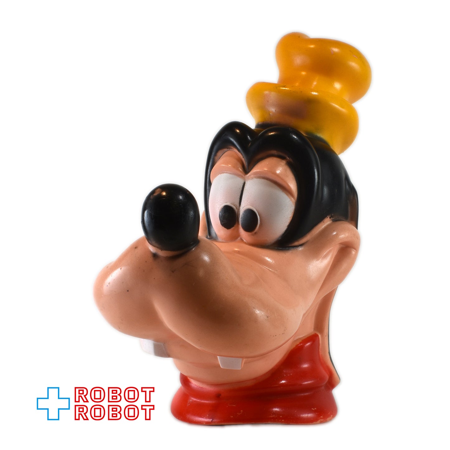 プレイパル ディズニー グーフィー ヘッド ソフビ貯金箱 底蓋欠