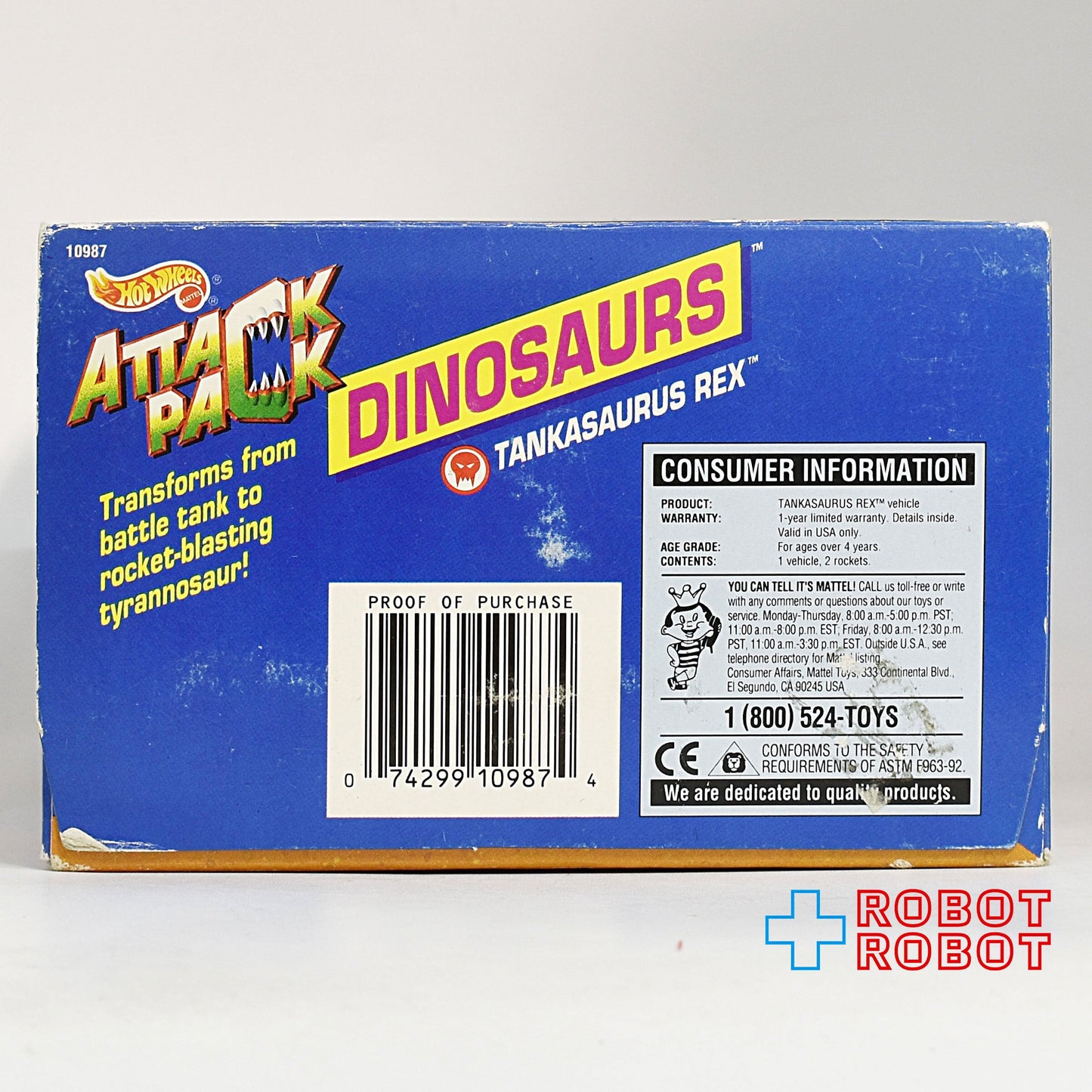 ホットウィール アタックパック タンカサウルス・レックス 1993 未開封
