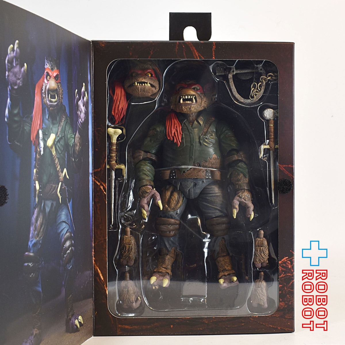 ネカ TMNT ティーンエイジ・ミュータント・ニンジャ・タートルズ ユニバーサル・モンスター ラファエロ as ウルフマン アルティメット 7インチ アクションフィギュア 開封