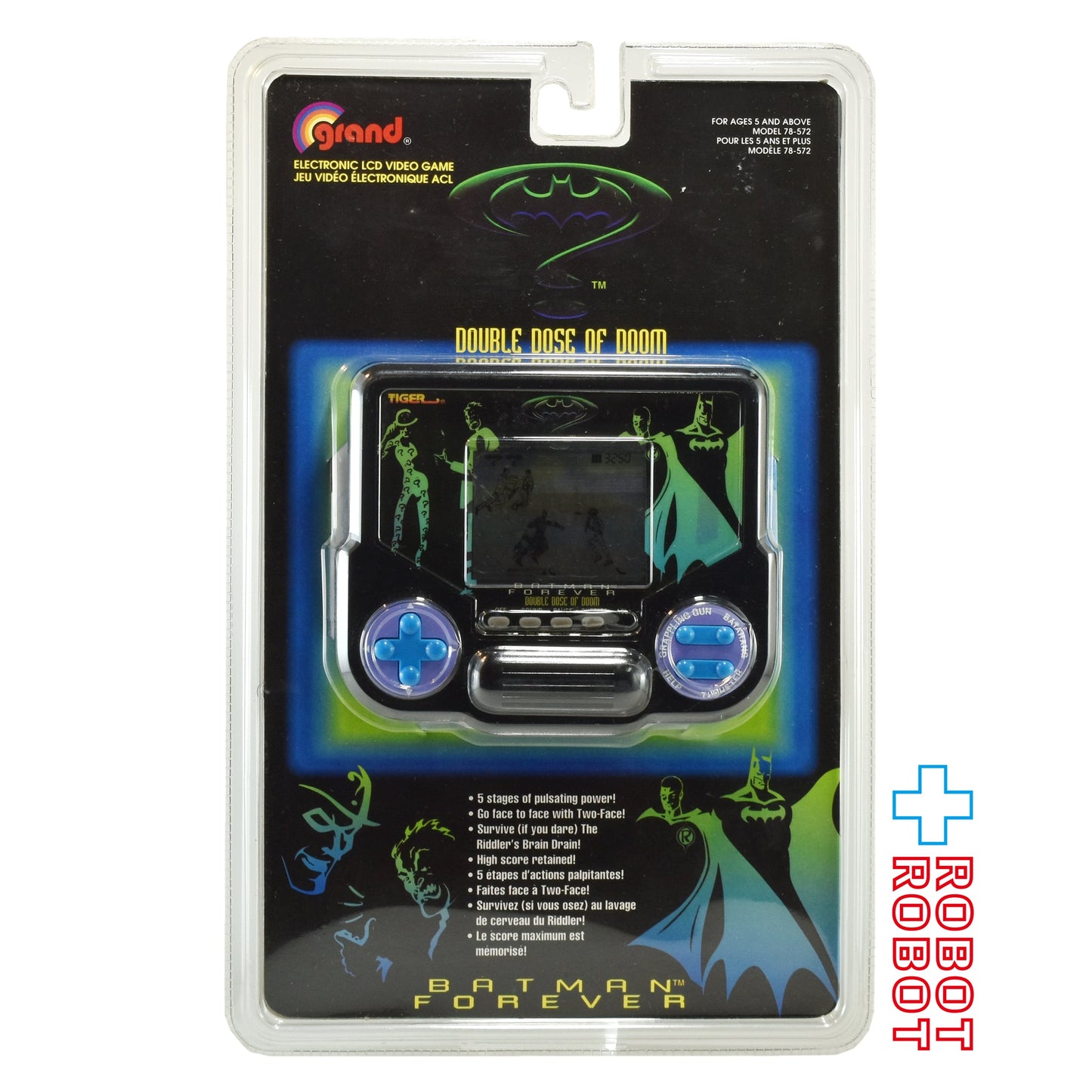 タイガー グランドトイズ バットマン フォーエヴァー ダブル・ドーズ・オブ・ドゥーム エレクトロニック LCD ゲーム 1995 未開封