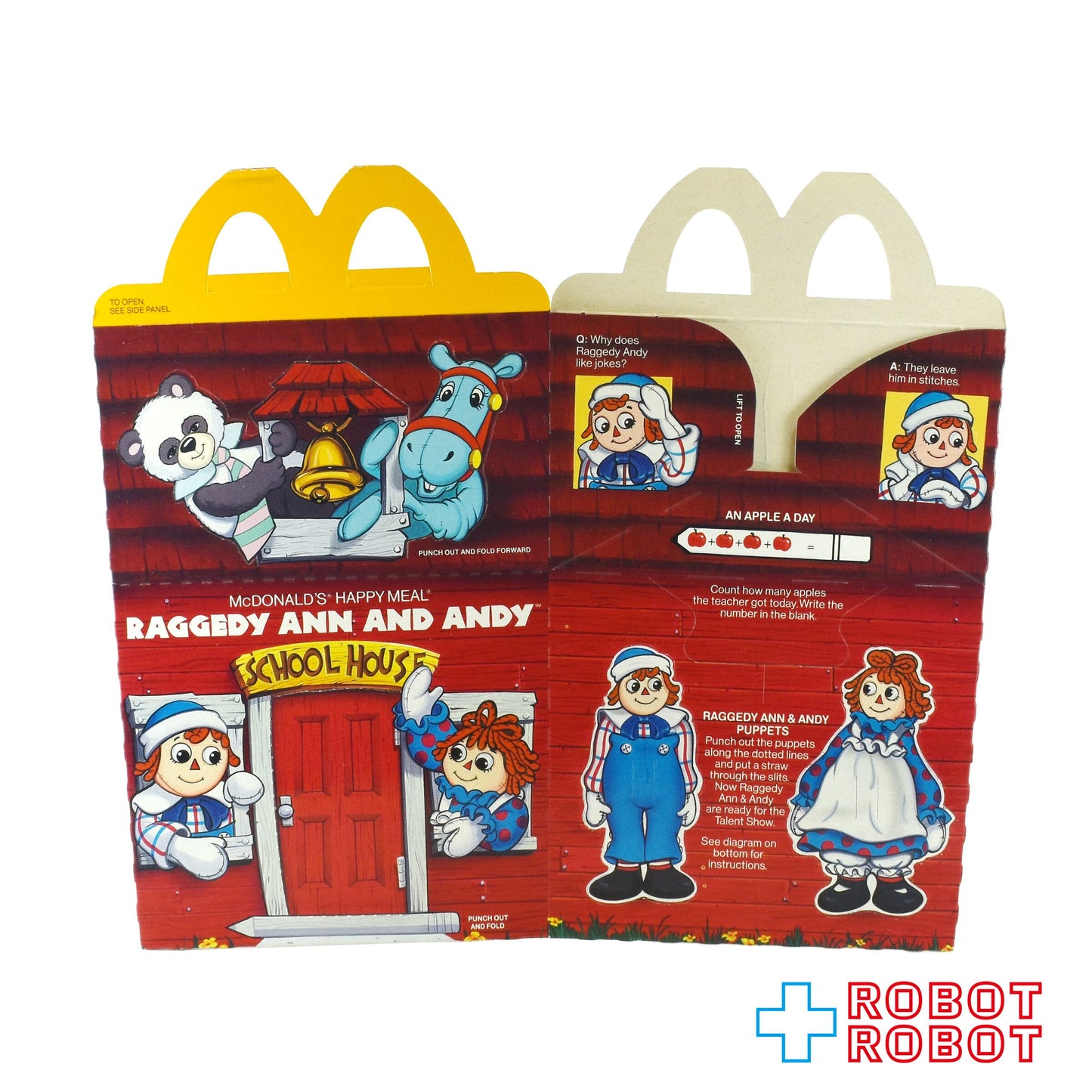 マクドナルド ハッピーセット空箱 ハッピーミールペーパーボックス ラガディーアン＆アンディー 1989
