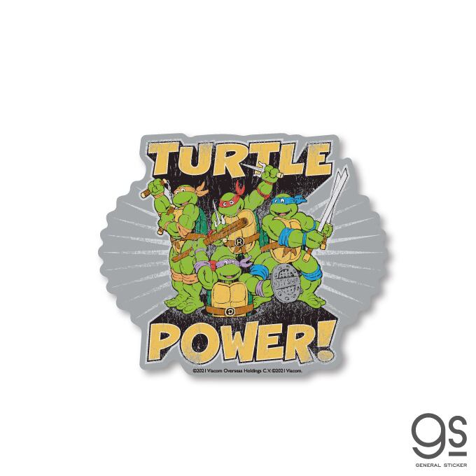 タートルズ RETRO ダイカットステッカー TURTLE POWER 未開封