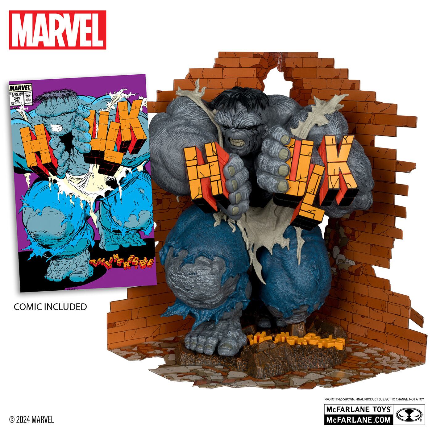 マクファーレン・トイズ マーベル シーン・フィギュア #003 インクレディブル・ハルク トッド・マクファーレン・トイズ／The Incredible Hulk Vol.1 #345 1/6 スタチューフィギュア 未開封