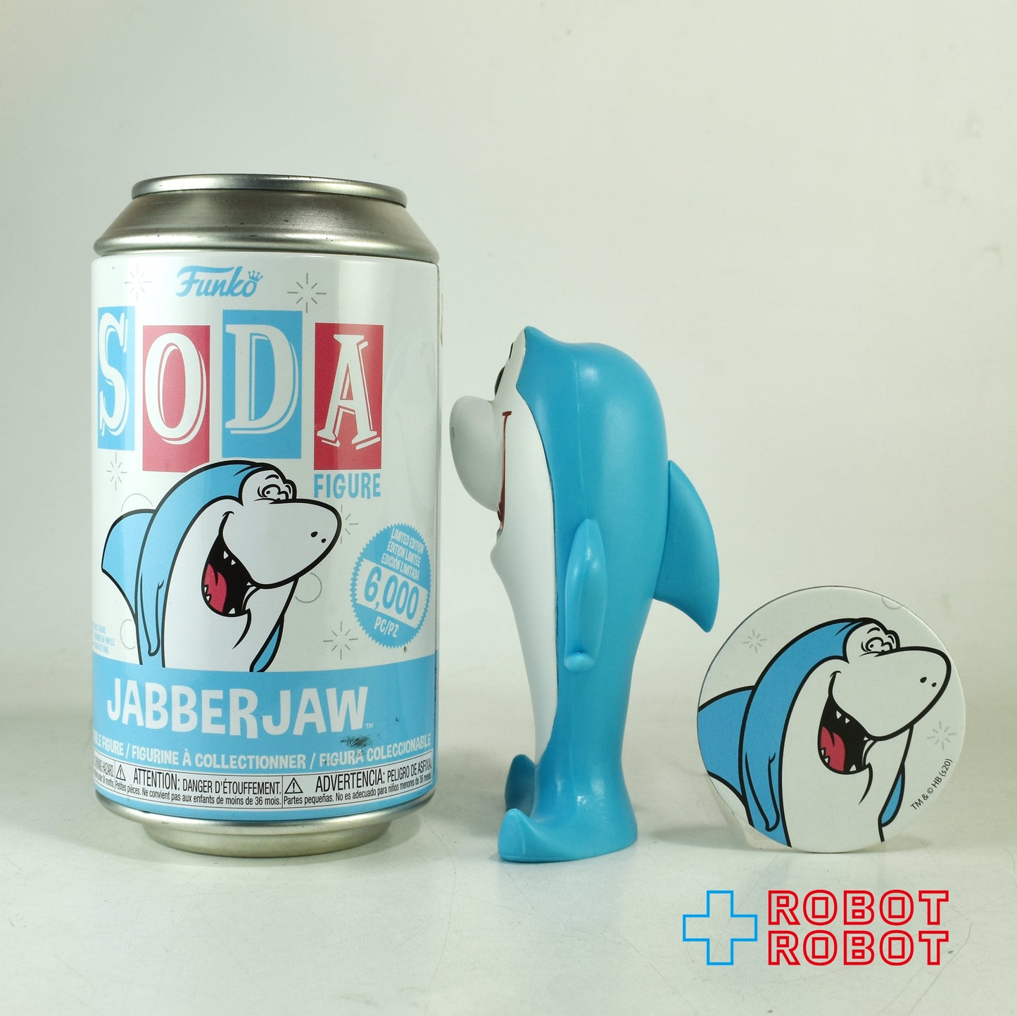 ファンコ SODA ソーダ缶 ハンナ・バーベラ わんぱくジョーズ ビニールフィギュア 缶入り