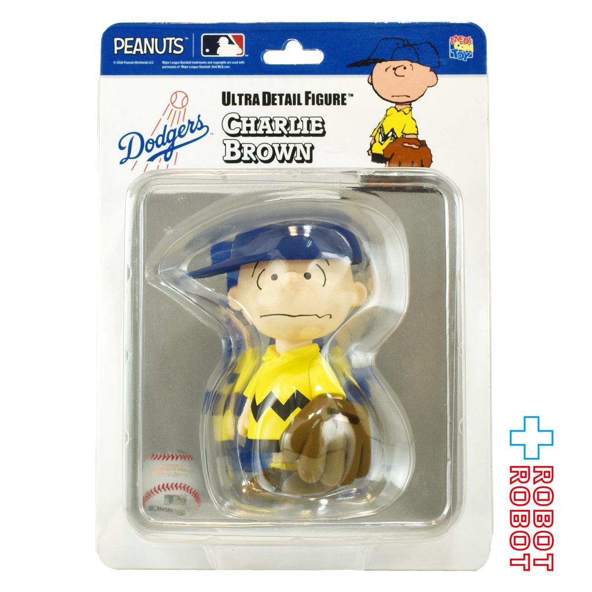 メディコム UDF MLB × ピーナッツ ロサンゼルス ドジャース チャーリーブラウン ビニールフィギュア 未開封